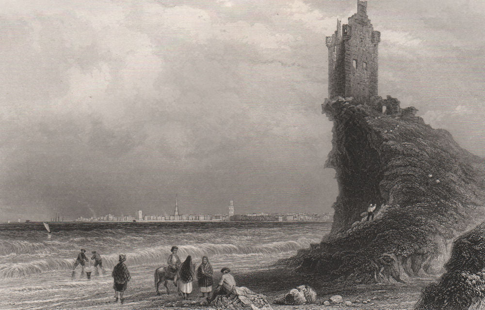 Ayr. Scotland. BARTLETT c1840 old antique vintage print picture